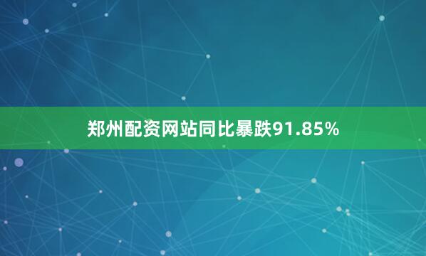 郑州配资网站同比暴跌91.85%
