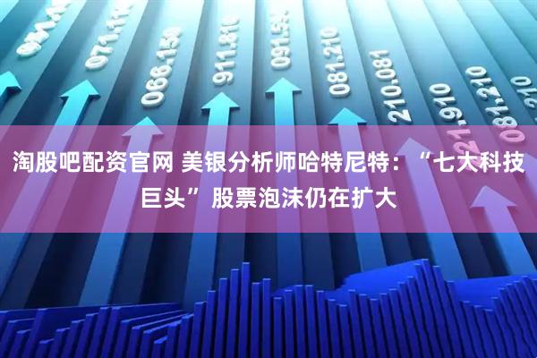 淘股吧配资官网 美银分析师哈特尼特：“七大科技巨头” 股票泡沫仍在扩大